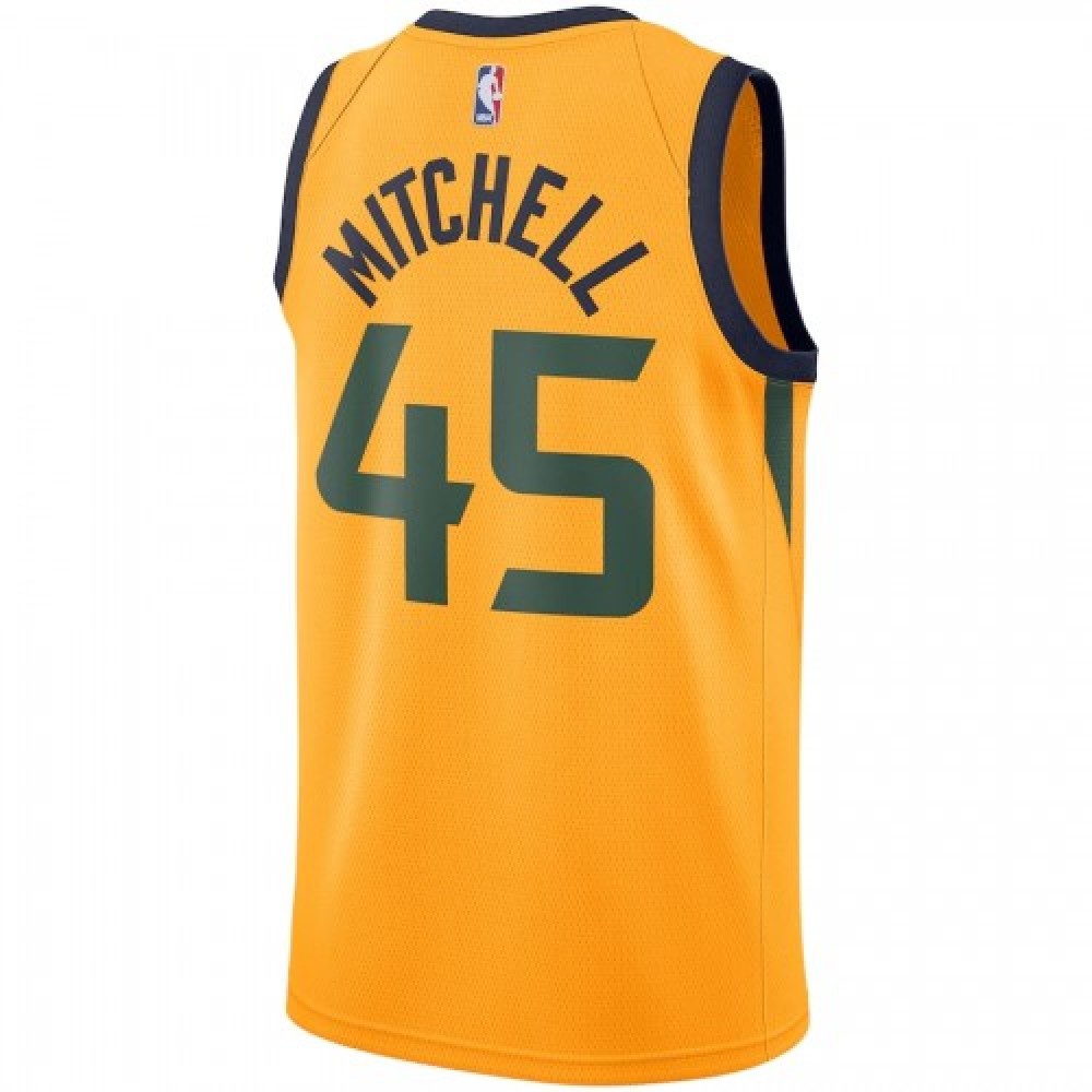 Men's Utah Jazz Donovan Mitchell #45 Gold Swingman Jersey - Statement Edition-Pro Kit Vault | Brand New 26/27 Sports Jerseys